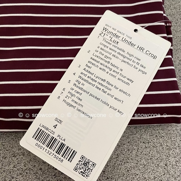 NWT Lululemon Wunder Under High-Rise Crop
Parallel Stripe - Picture 5 of 12